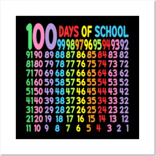 Cute 100Th Day Of School Teacher Kids 100 Days Math Numbers Posters and Art